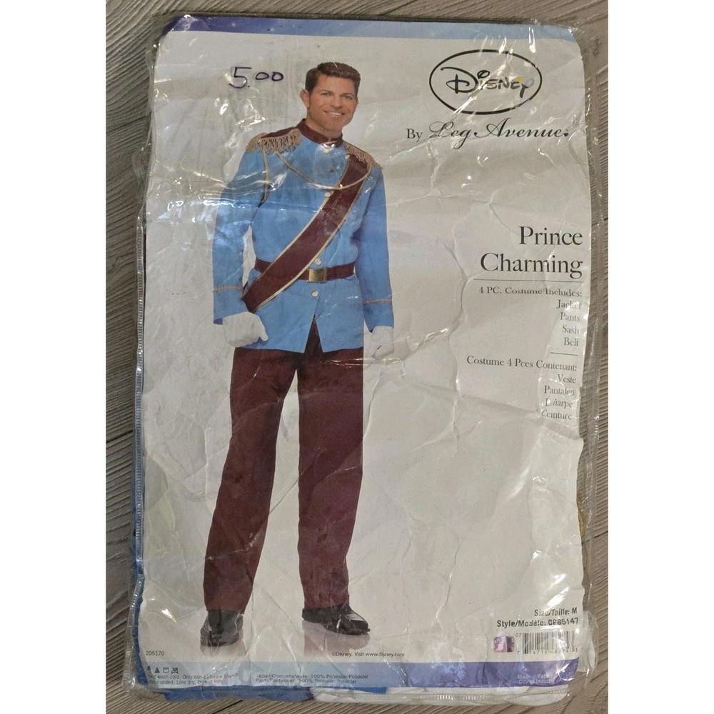Disney Leg‎ Avenue Prince Charming Costume Mens Size Medium Cosplay Dress Up